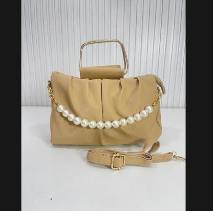 Ladies Shoulder Pearl Style Bag