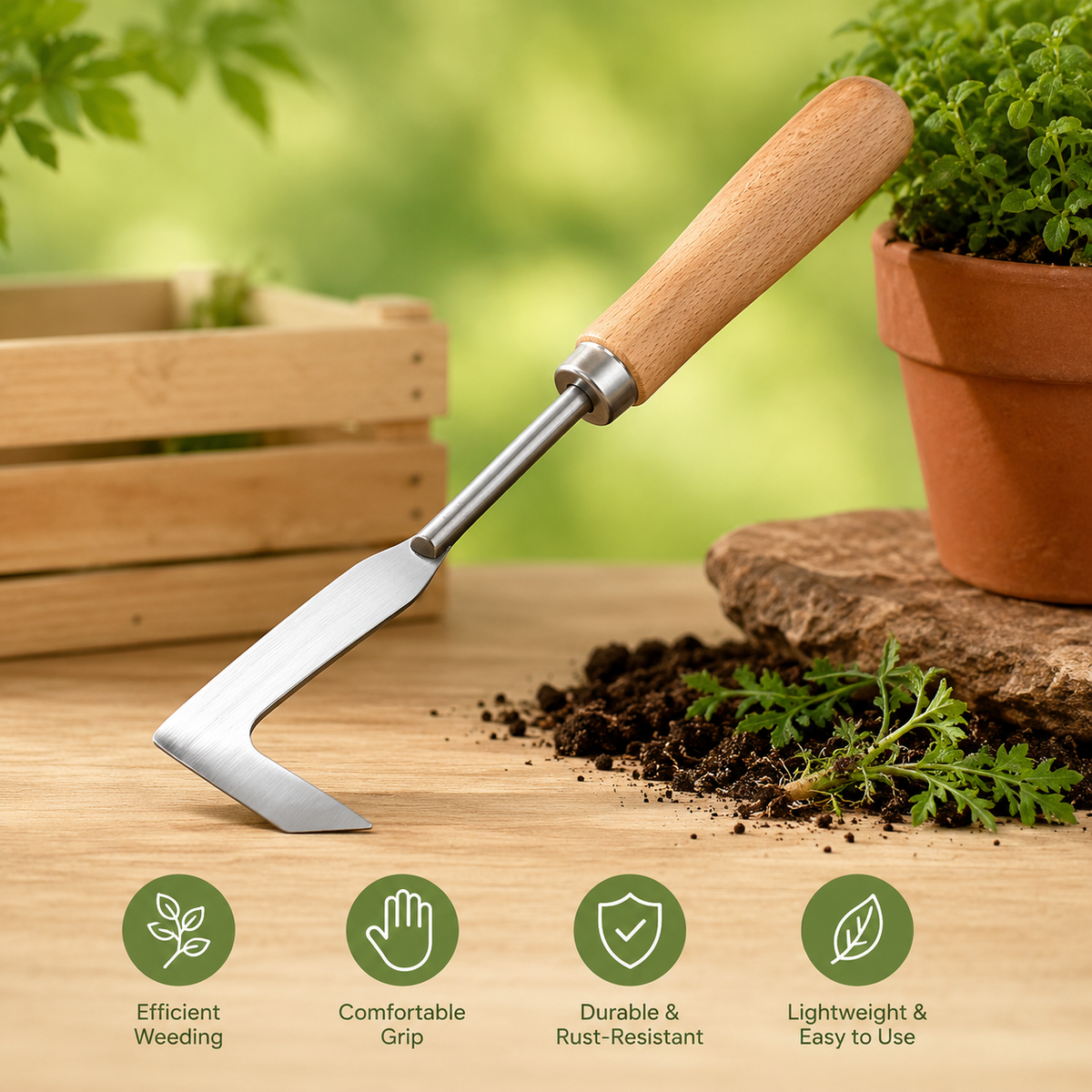 Heavy-Duty L-Shaped Crack Weeder Remover