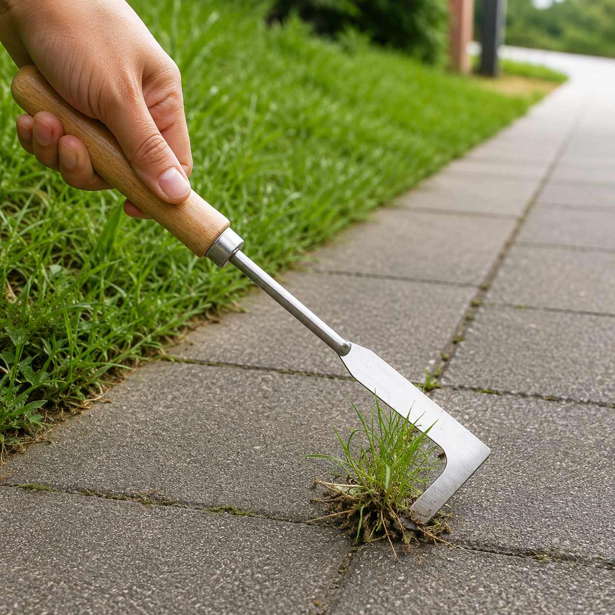 Heavy-Duty L-Shaped Crack Weeder Remover