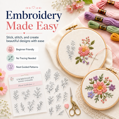 Magic Embroidery Guide Stickers ( Water Soluble )