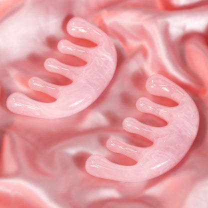 Pink Resin Scalp Massage Comb