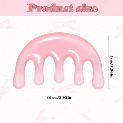 Pink Resin Scalp Massage Comb