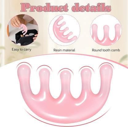 Pink Resin Scalp Massage Comb