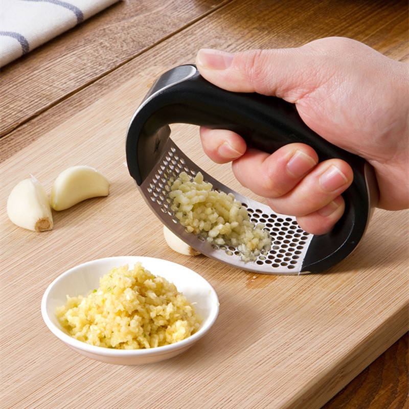 Multi-Use Stainless Steel Garlic Press