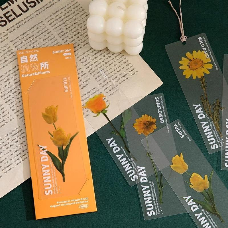 Golden Flower Translucent Book Mark