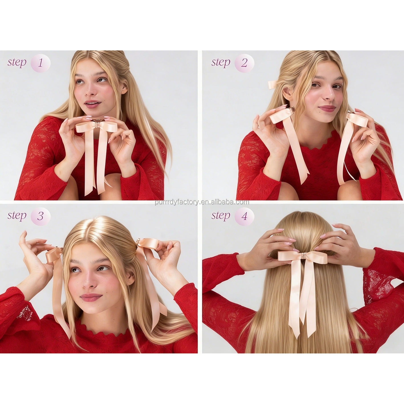 Golden Magnetic Bow Hair Clip