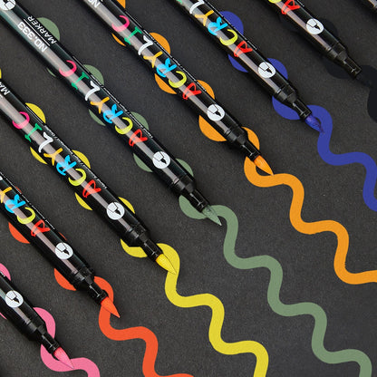 Waterproof DualTip Acrylic Marker Set