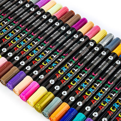 Waterproof DualTip Acrylic Marker Set