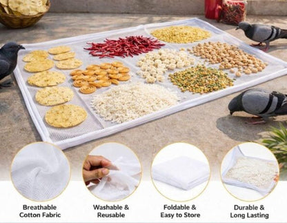 Universal Hygienic Sun Drying Mat for Masala, Haldi, Rice and more