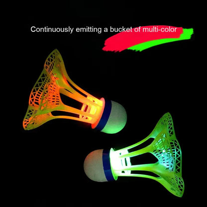 Glow LED Shuttlecock Set for Night Play
