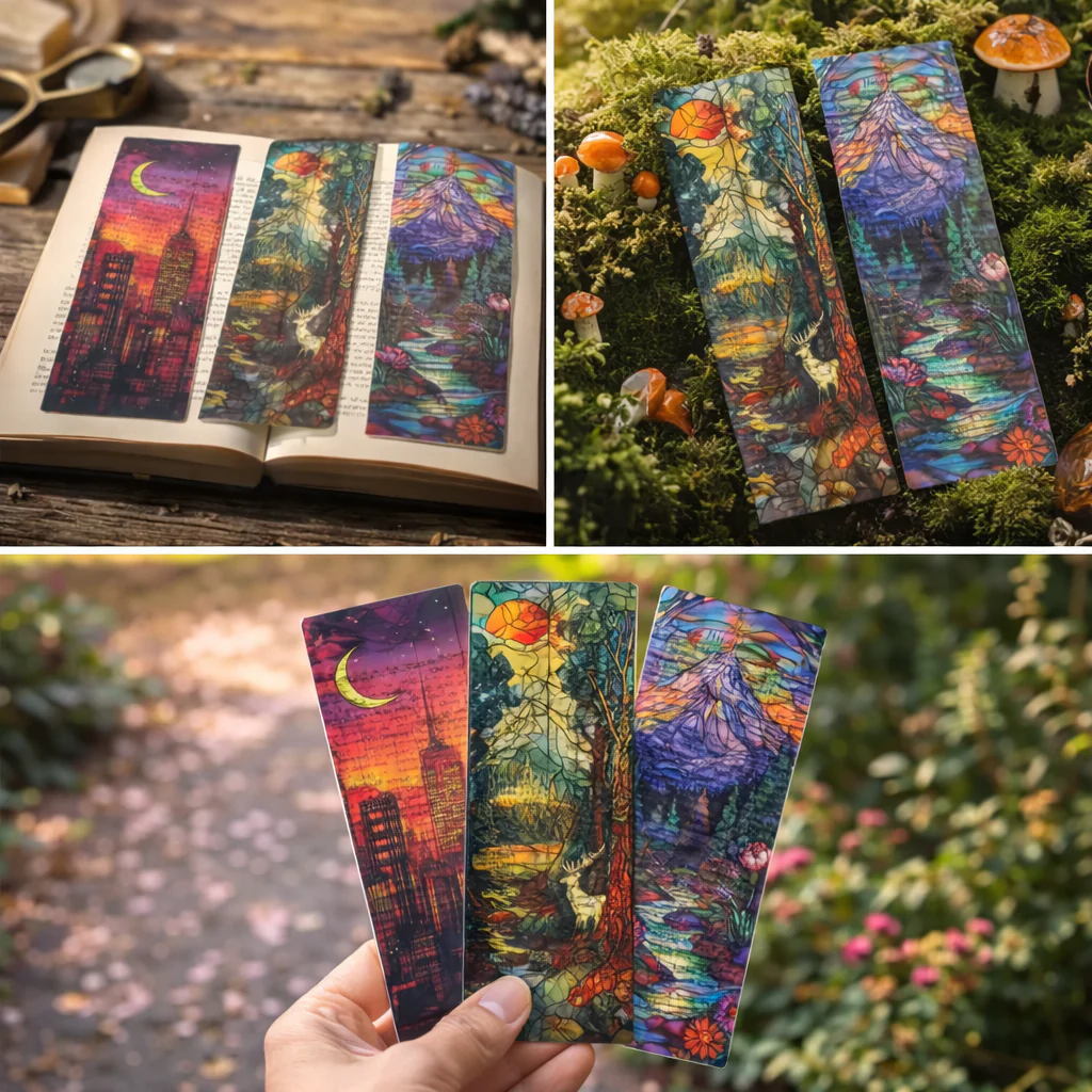 Stained Glass Fantasy Bookmark Set