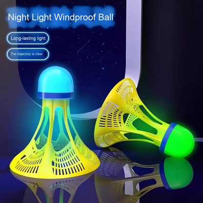 Glow LED Shuttlecock Set for Night Play