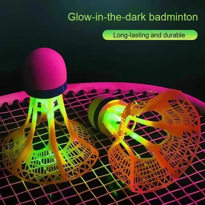 Glow LED Shuttlecock Set for Night Play