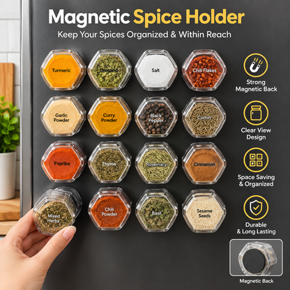 Magnetic spice jars