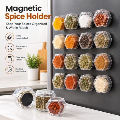 Magnetic spice jars