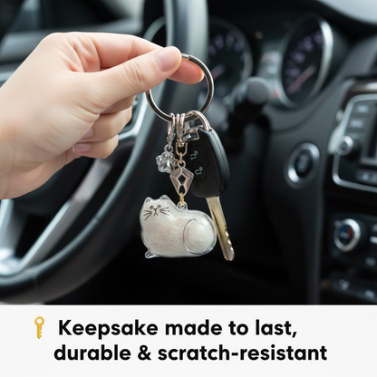 🐱 Cat Fur Keepsake Keychain 🐾