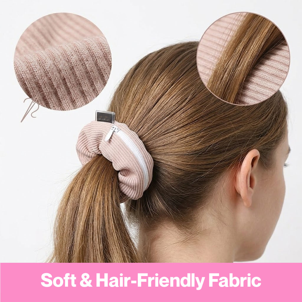 🎀 ZipPocket Ponytail Holder for Girls 🎀