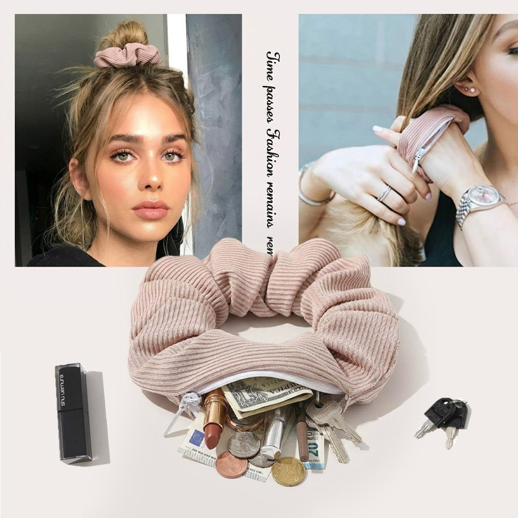 🎀 ZipPocket Ponytail Holder for Girls 🎀