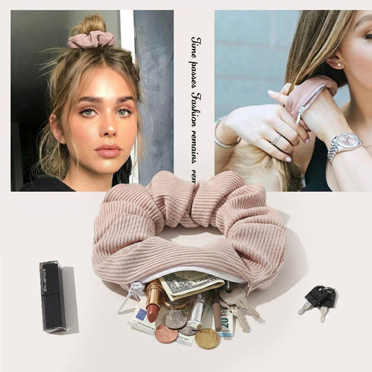 🎀 ZipPocket Ponytail Holder for Girls 🎀